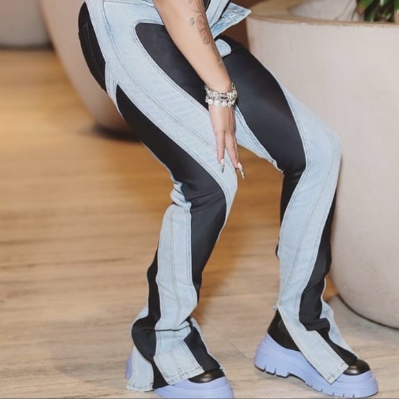 MUGLER
Spiral stretch jersey-paneled skinny jeans - Picture 3 of 6